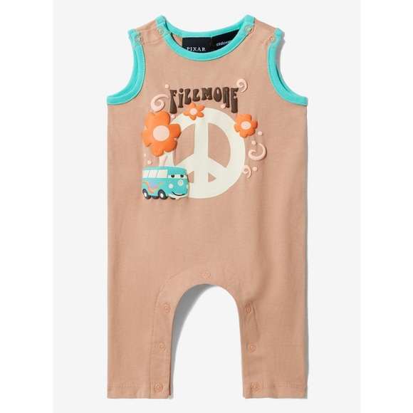 New Pixar Car Fillmore Baby Romper with Peace Sign and Van, Size 12 Months - Picture 1 of 12